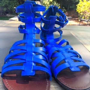Steve Madden blue gladiator sandals. Size 10